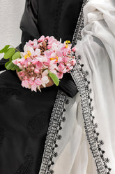 Embroidered Chiffon Dupatta  CHD-5-209A
